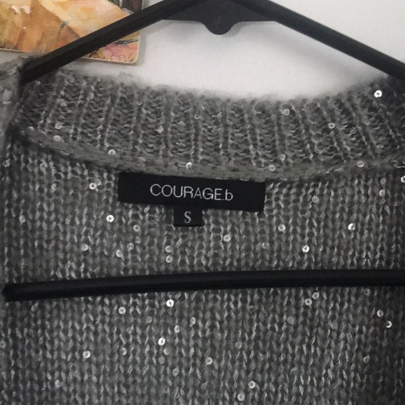 Gray Sparkle Cardigan - Picture 2 of 4